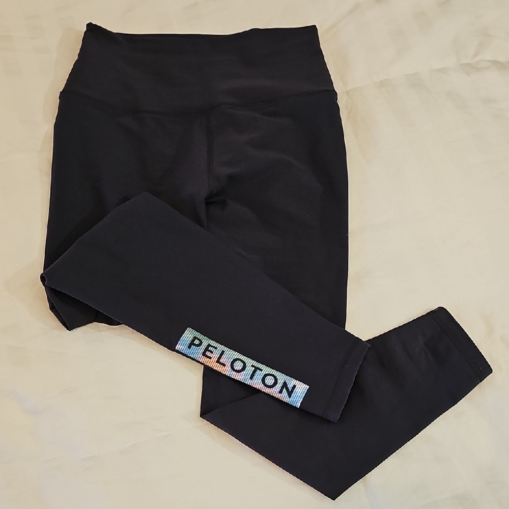Peloton Dark Blueish Gray 25" Leggings With Logo On Lower Leg Women Medium - Picture 7 of 7